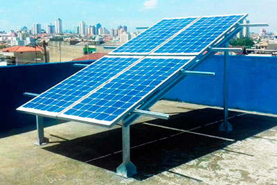 Estrutura Solar para Telhado Metálico